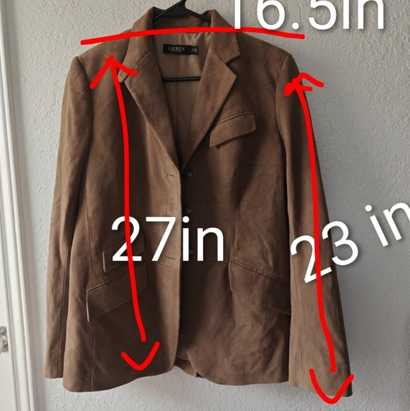 Ralph Lauren Women's Tan Suede Blazer - Picture 5 of 5
